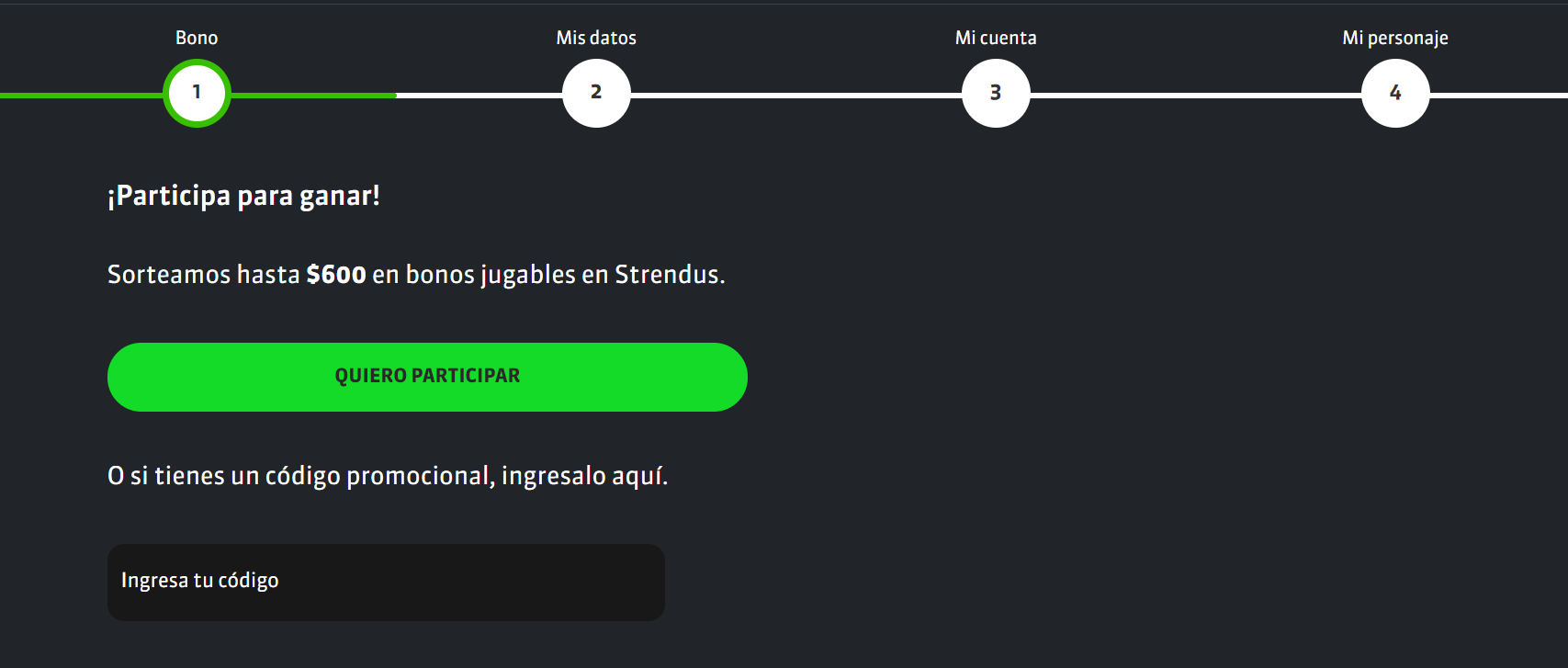 codigo promocional strendus 